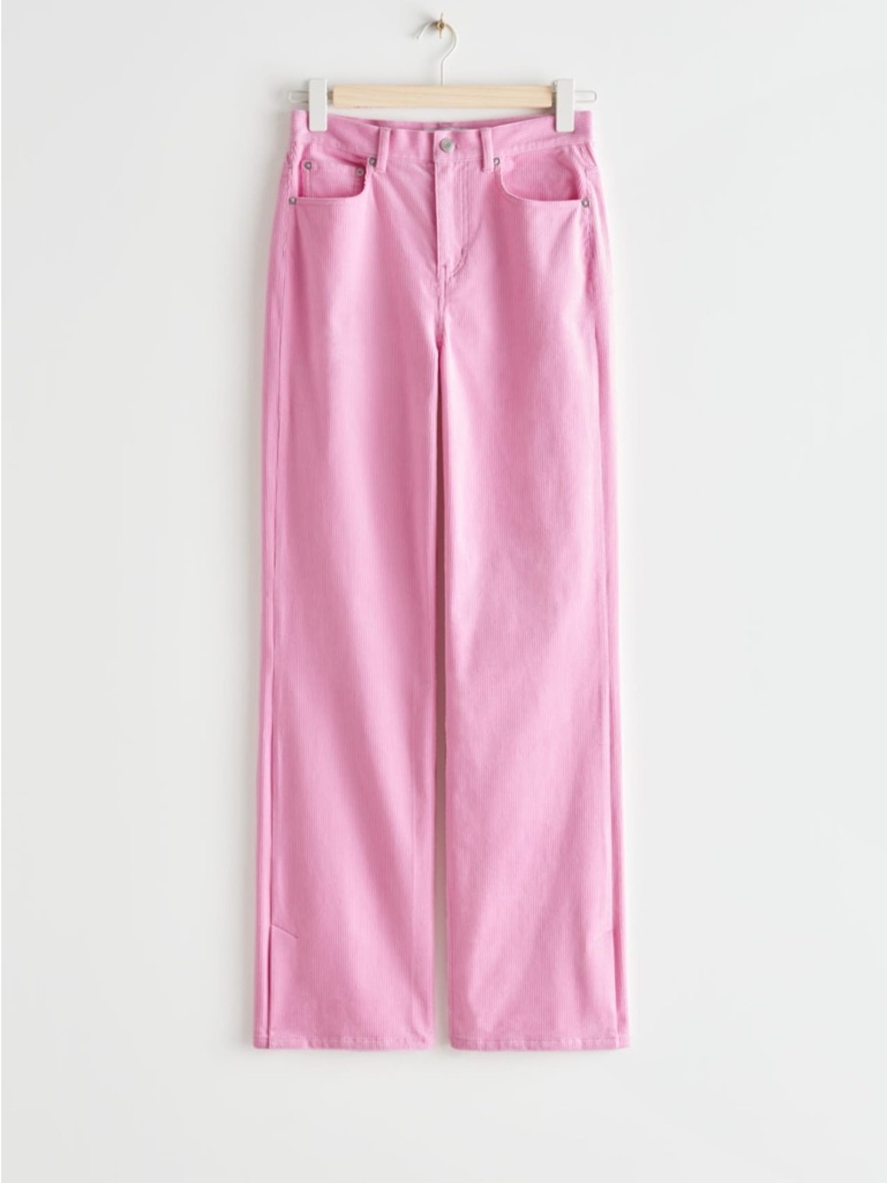 & Other Stories Straight Corduroy Trousers - Pink